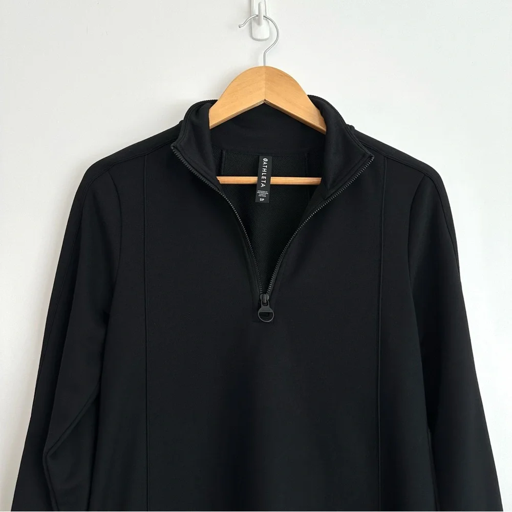 Athleta West Town‎ dress black half-zip Sz Small Petite - Picture 5 of 14